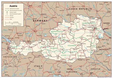 map of austria.
